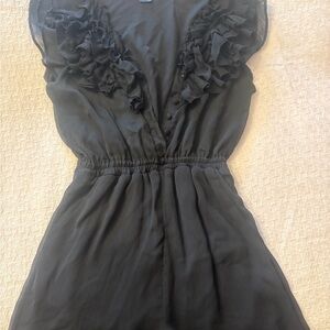 H&M Black Ruffled Jumpsuit